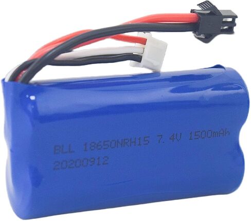 2PCS 7.4V 1500mah High-Rate Lithium Battery for H103 H105 H101 T2 Syma S033G UDI U12A QS 8019 8004 High-Speed RC Boat Spare Battery in Kuwait