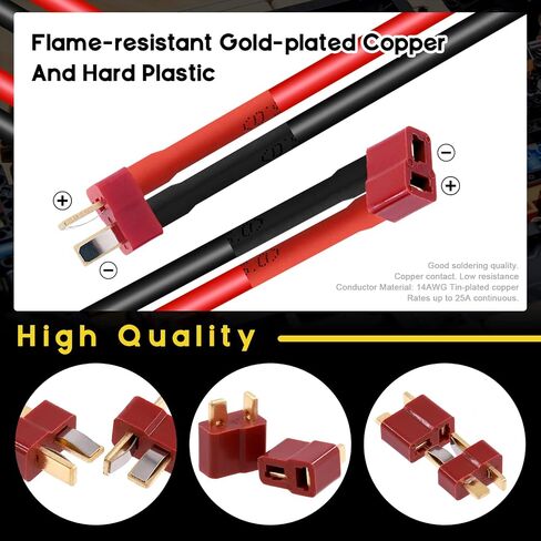 104 Pcs XT60 / XT90 /EC3 / EC5/T-Plug Deans/3.5mm Banana Plug Male Female Adapter Connectors with Heat Shrink Tube and Silicone Wire for RC Battery Charger ESC Motor Accessories in Saudi Arabia