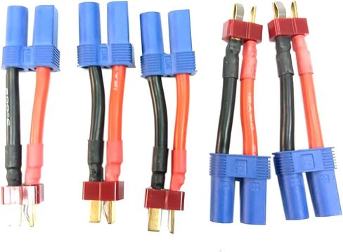 5 قطعة الترا عمداء T التوصيل ذكر EC5 أنثى كابل تمديدي للمحول يؤدي 12awg 50 مللي متر ل RC شاحن يؤدي ومحول البطارية. in Kuwait