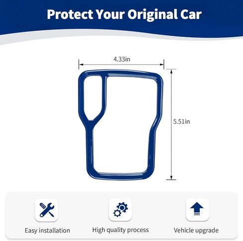 RT-TCZ for Wrangler JL Blue Gear Shift Trim Cover Frame for Jeep Wrangler JL JLU Gladiator JT 2018-2024 Blue Interior Accessories in Saudi Arabia