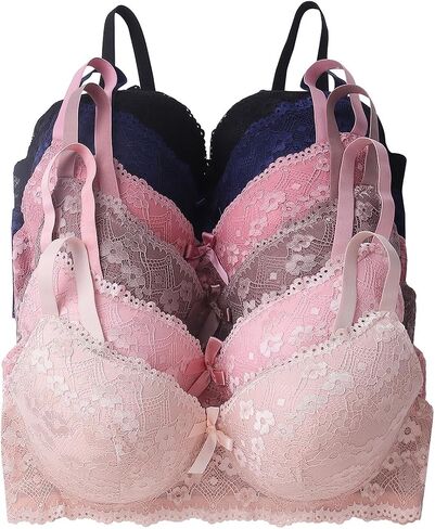 6 Piecec Full Cup/Demi Wired Gentle Pushup Push Up Bra A/B/C in Saudi Arabia