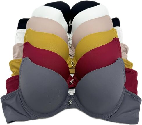 6 Piecec Full Cup/Demi Wired Gentle Pushup Push Up Bra A/B/C in Saudi Arabia