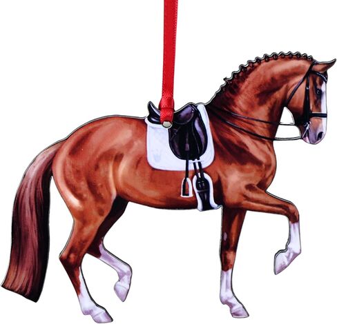 Dressage Horse Christmas Ornaments, Horse Gifts for Women, Horse Ornament Decor (Black) in Saudi Arabia