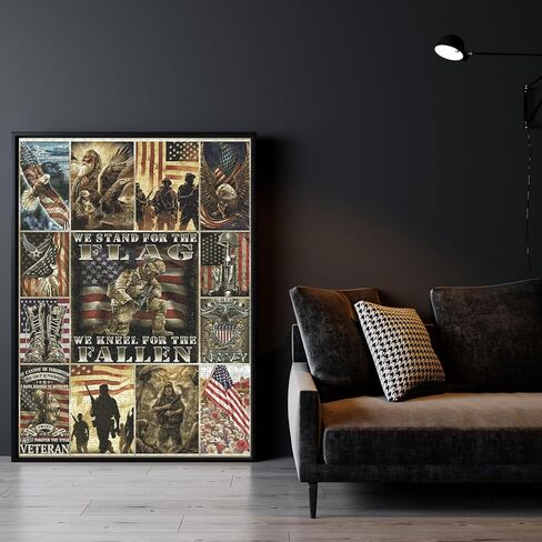 American Flag Eagle Soldiers Puzzles for Adults, Vintage United States Freedom Eagle Military Jigsaw Puzzles 1000 Pieces, Patriotic Solidiers Puzzles as Home Decoration in Saudi Arabia