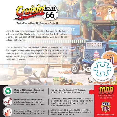 Masterpieces 1000 Piece Jigsaw Puzzle for Adults, Family, Or Kids - Route 66 Pitstop - 19.25"x26.75" in Saudi Arabia