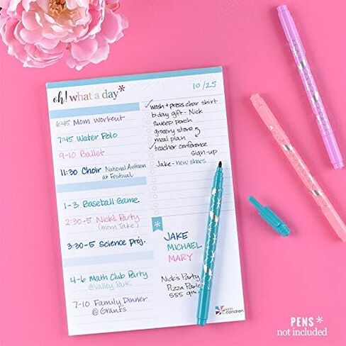 Erin Condren Designer Notepad - Daily Planning 6" x 8.5" Notepad. Includes Bullet Point List, Lined Note and Blank Section. Craft To Do or Grocery Lists with Portability in Saudi Arabia