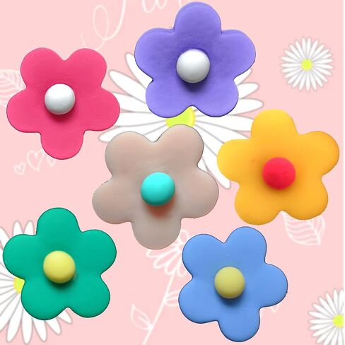 6 Pieces Car Decoration Flower Cute Car Vent Clips, Air Conditioning Outlet Clip, Dashboard Decorations, Car Accessories for Women Interior Decor (Daisy flower) in Saudi Arabia