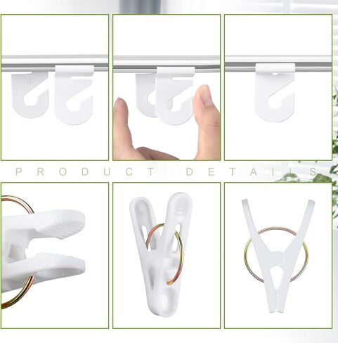 30 Pcs Drop Ceiling Hook and Hanger Clips Multi Purpose Ceiling Clips for Hanging White Heavy Duty Ceiling Hangers Plastic Clip for Home Office Hanging Plants and Decorations in Saudi Arabia