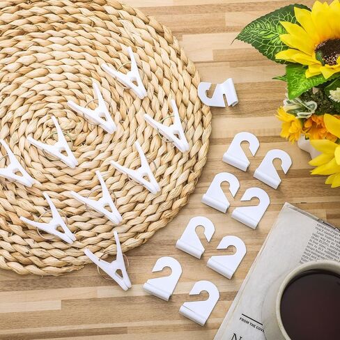 30 Pcs Drop Ceiling Hook and Hanger Clips Multi Purpose Ceiling Clips for Hanging White Heavy Duty Ceiling Hangers Plastic Clip for Home Office Hanging Plants and Decorations in Saudi Arabia