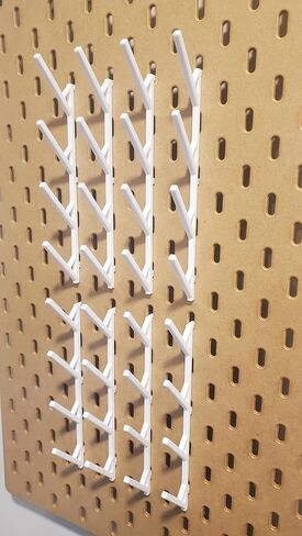 وحدة تخزين عرض الخيوط "للتعليق فقط"، متوافقة مع لوحات SKADIS Pegboard من IKEA. (أبيض لامع، 8 عبوات، 4 بكرات منقطة) in Kuwait