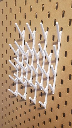 وحدة تخزين عرض الخيوط "للتعليق فقط"، متوافقة مع لوحات SKADIS Pegboard من IKEA. (أبيض لامع، 8 عبوات، 4 بكرات منقطة) in Kuwait
