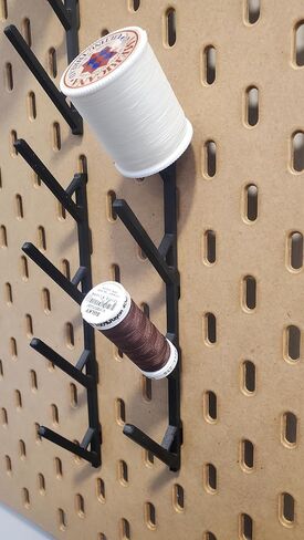 وحدة تخزين عرض الخيوط "للتعليق فقط"، متوافقة مع لوحات SKADIS Pegboard من IKEA. (أبيض لامع، 8 عبوات، 4 بكرات منقطة) in Kuwait