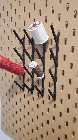 وحدة تخزين عرض الخيوط "للتعليق فقط"، متوافقة مع لوحات SKADIS Pegboard من IKEA. (أبيض لامع، 8 عبوات، 4 بكرات منقطة) in Kuwait
