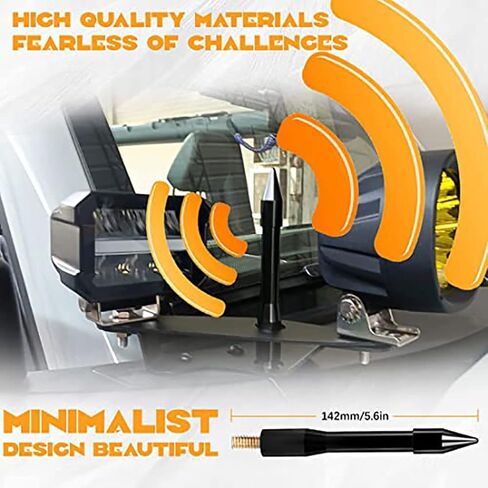 Universal Bullet Antenna Car Vehicle Replacement Antenna Compatible with Ford F150 F250 F350 Super Duty Raptor Dodge RAM 1500 2500 3500 (Red) in Kuwait