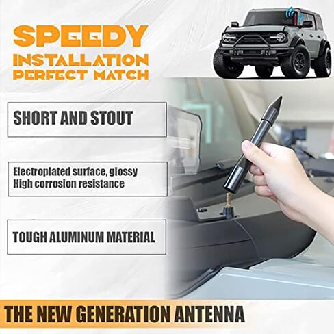 Universal Bullet Antenna Car Vehicle Replacement Antenna Compatible with Ford F150 F250 F350 Super Duty Raptor Dodge RAM 1500 2500 3500 (Red) in Kuwait