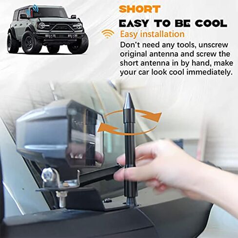 Universal Bullet Antenna Car Vehicle Replacement Antenna Compatible with Ford F150 F250 F350 Super Duty Raptor Dodge RAM 1500 2500 3500 (Red) in Kuwait