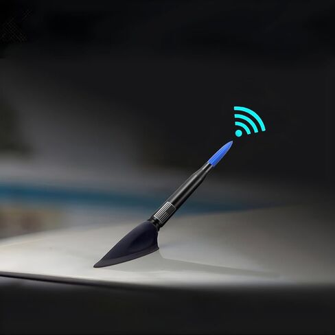 هوائي سيارة بعلم أمريكي، هوائي قصير لراديو AM/FM مقاس 5.5 بوصة مع محول 9 براغي وحلقتين مطاطيتين، هوائي ألومنيوم عالمي، ملحقات بديلة تلقائية لشاحنة الالتقاط SUV (أسود) in Kuwait