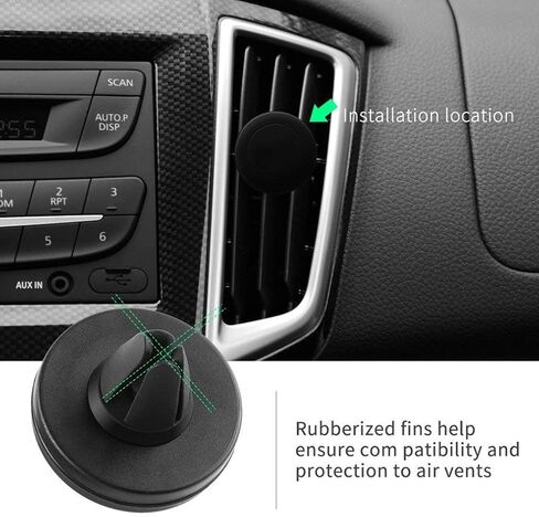 Air Vent Mount, Magnetic Car Phone Mount, Cell Phone Smartphone Car Holder, Universal Mobile Phone Stand for iPhone X 8 8Plus 7 7Plus 6 6S 6S Plus 5 5S SE Galaxy S9 S8 S7 S6 Edge in Saudi Arabia