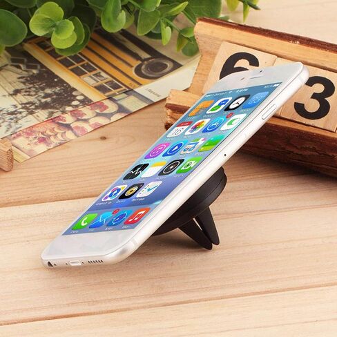 Air Vent Mount, Magnetic Car Phone Mount, Cell Phone Smartphone Car Holder, Universal Mobile Phone Stand for iPhone X 8 8Plus 7 7Plus 6 6S 6S Plus 5 5S SE Galaxy S9 S8 S7 S6 Edge in Saudi Arabia