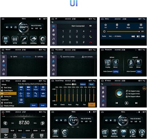 Podofo Car Stereo with Carplay Android Auto 7 Inch Double Din Car Radio Touchscreen Radio with Bluetooth/Backup Camera/FM Radio/Mirror Link + Microphone in Saudi Arabia