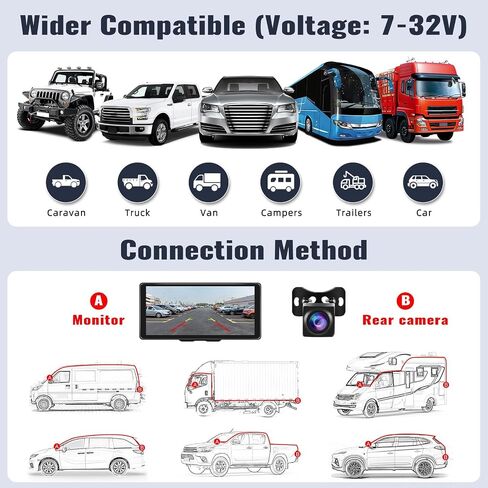 10.36 Inch Portable Car Stereo Full HD Touchscreen CarPlay Screen Support Wireless CarPlay Android Auto Bluetooth Hands-Free Backup Camera 64G Card Support Mirror Link, FM, GPS, Aux Input in Saudi Arabia