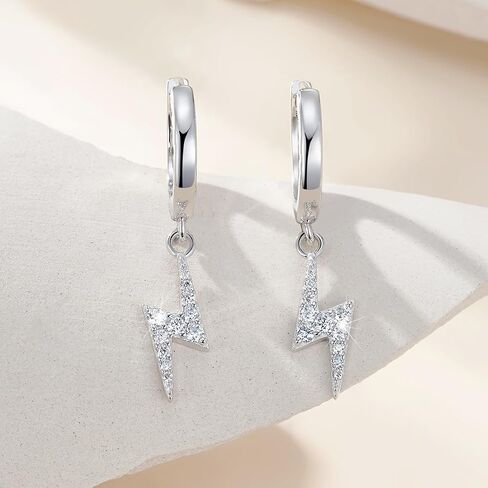 Moissanite Hoop Earrings for Women 925 Sterling Silver Diamond Earrings Cuff Dangle Earrings Drop Huggie Stud Earrings Gift in Saudi Arabia