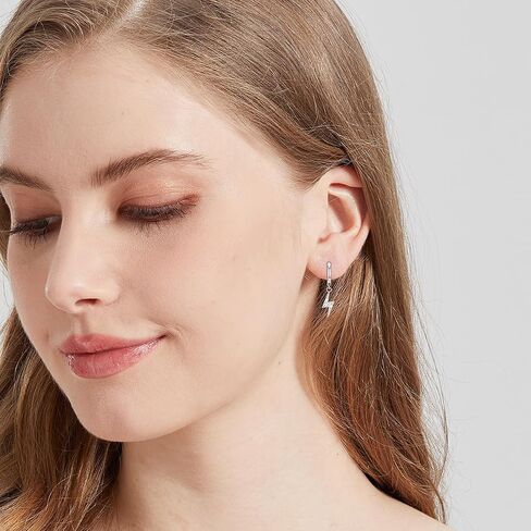 Moissanite Hoop Earrings for Women 925 Sterling Silver Diamond Earrings Cuff Dangle Earrings Drop Huggie Stud Earrings Gift in Saudi Arabia