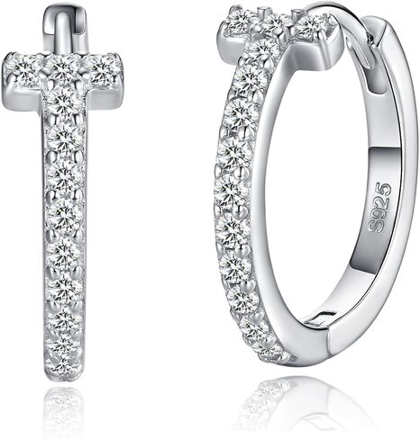 Moissanite Hoop Earrings for Women 925 Sterling Silver Diamond Earrings Cuff Dangle Earrings Drop Huggie Stud Earrings Gift in Saudi Arabia