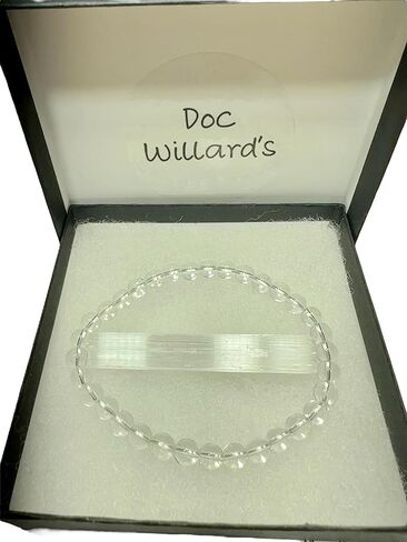 سوار كوارتز شفاف 6 مم مع سيلينيت مجاني للتنظيف، مجموعة أساور خرز كريستال كوارتز شفاف للنساء والرجال سوار كريستال مطاطي للشفاء الميتافيزيقي 7.25-7.50 بوصة in Kuwait