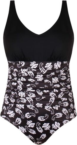 JINXUEER Women's Plus Size Swimwear Ruched Tummy Control Swimsuit One Piece Fashion Bathing Suits in Kuwait