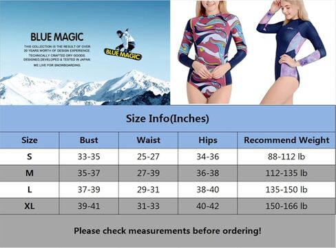 بدلة سباحة نسائية من قطعة واحدة بأكمام طويلة من BLUE MAGIC، بدلة سباحة للنساء، بدلة استحمام للنساء، بدلة سباحة بعامل حماية من الأشعة فوق البنفسجية 50+ in Kuwait
