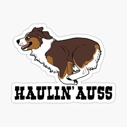ملصق HAULIN' AUSS (أحمر ثلاثي) - تصميم My STICKER - رسم الملصق in Kuwait