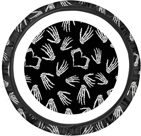 Caring Skeleton Hand Design Universal Steering Wheel Covers,Neoprene Auto Car Steering Wheel Cover Universal 15 inch in Saudi Arabia