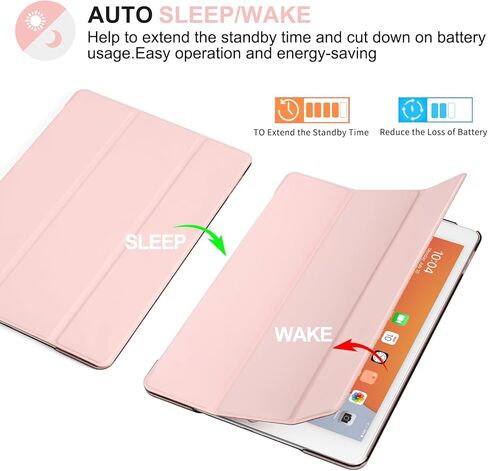 حافظة متوافقة مع آيباد الجيل التاسع 2021، حافظة خلفية شفافة من البولي كربونات لإيقاظ ونوم تلقائي لجهاز آيباد الجيل التاسع/آيباد الجيل الثامن (2020)/الجيل السابع (2019)، خفيف الوزن، أحمر in Kuwait