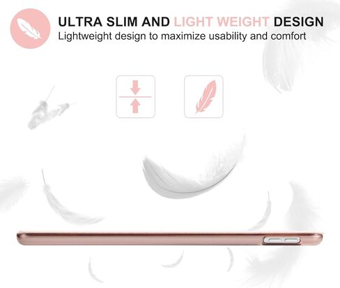 حافظة متوافقة مع آيباد الجيل التاسع 2021، حافظة خلفية شفافة من البولي كربونات لإيقاظ ونوم تلقائي لجهاز آيباد الجيل التاسع/آيباد الجيل الثامن (2020)/الجيل السابع (2019)، خفيف الوزن، أحمر in Kuwait