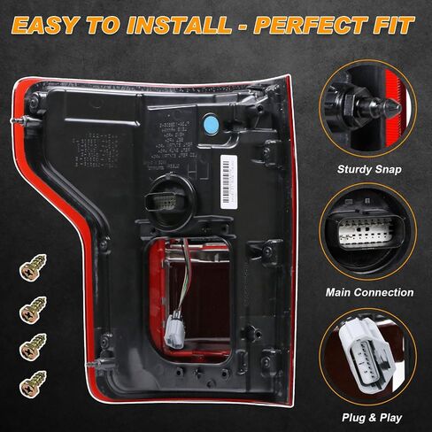 مصباح خلفي LED من Nakuuly مع نقطة عمياء متوافق مع Ford F150 2015 2016 2017 مجموعة إشارة مصباح الفرامل الخلفي للجانب الأيمن للراكب # HL3Z13404D (الوحدة غير متضمنة) in Kuwait