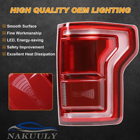 مصباح خلفي LED من Nakuuly مع نقطة عمياء متوافق مع Ford F150 2015 2016 2017 مجموعة إشارة مصباح الفرامل الخلفي للجانب الأيمن للراكب # HL3Z13404D (الوحدة غير متضمنة) in Kuwait