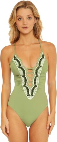 BECCA by Rebecca Virtue Delilah Clare Plunge One-Piece in Saudi Arabia