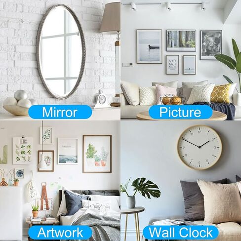 SUNJOYCO 4" French Cleat Picture Hanger, 2 Pairs Aluminum Z Bar Clips, Interlocking Wall Mounting Bracket Hardware Kit for Hanging Wall Painting, Mirror, Panels, Artwork, Whiteboard, Headboard in Saudi Arabia