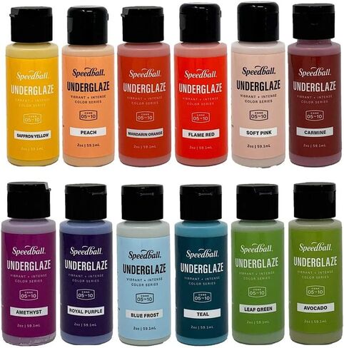 Speedball Underglaze Sampler Pack, (12) 2-Ounce Underglazes, 2020 Color Assortment in Saudi Arabia