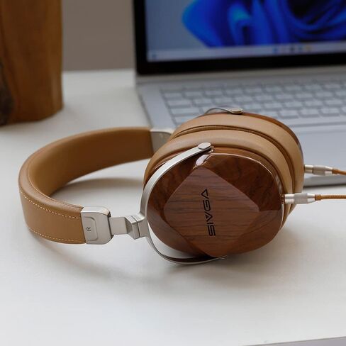 SIVGA Oriole Rosewood Wooden Closed Back Wired Dynamic Headphone (Brown) in Saudi Arabia