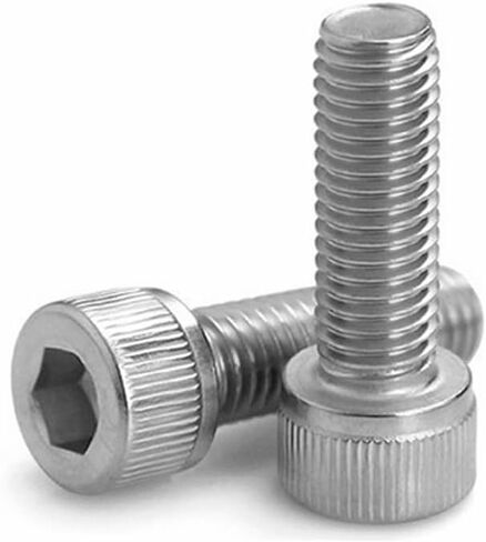 Junter 20pcs M6-0.75 x 12mm Fine Thread Metric A2 Stainless Steel Allen Blot Hex Socket Head Cap All Thread Screws DIN912 in Saudi Arabia