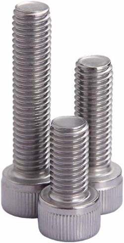 Junter 20pcs M6-0.75 x 12mm Fine Thread Metric A2 Stainless Steel Allen Blot Hex Socket Head Cap All Thread Screws DIN912 in Saudi Arabia