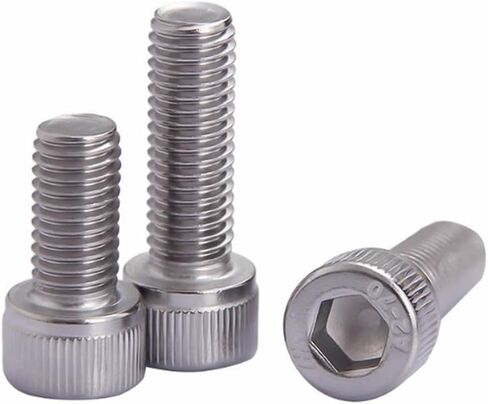 Junter 20pcs M6-0.75 x 12mm Fine Thread Metric A2 Stainless Steel Allen Blot Hex Socket Head Cap All Thread Screws DIN912 in Saudi Arabia