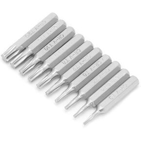 YWBL-WH 10PCS 4mm Screwdriver Bit Set Proof Shank Star 6 Point Screw Driver Repair Tools T3/T4/T5/T6/T7/T8/T9/T10/T15/T20, Screwdriver Set