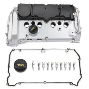 Aluminum Valve Cover Compatible with 2011-2016 Gen2. Mini Cooper S R55 R56 R57 R58 R59 R60 R61 1.6 Turbo Part # 11127646552 11127603390 (Silver)