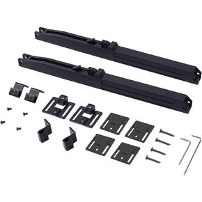 2PCS Lightweight Hole-Free Barn Door Soft Close Mechanism, Upgraded Design Sliding Door Hardware Kit, Adjustable Actuators One Way Operation Door Stopper Anti-Slam Invisible