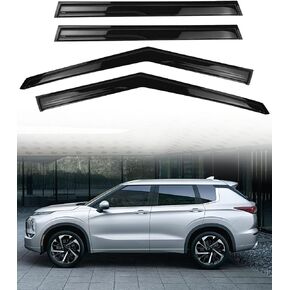 4 Pcs Tape-on Rain Guards Fit for Mitsubishi Outlander 2022 2023, Window Deflectors Rain Guards Shield, Window Vent Visors