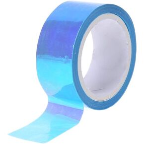 Rhythmic Gymnastics Decoration Holographic Prismatic Glitter Tape Hoops Stick Sport Accessory Blue