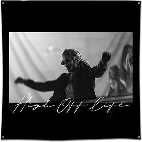 ENMOON Rapper Future Tapestry High Off Life Album Cover Flag Tapestry for Room Aesthetic Living Room Bedroom Dorm Decor 3x3Ft